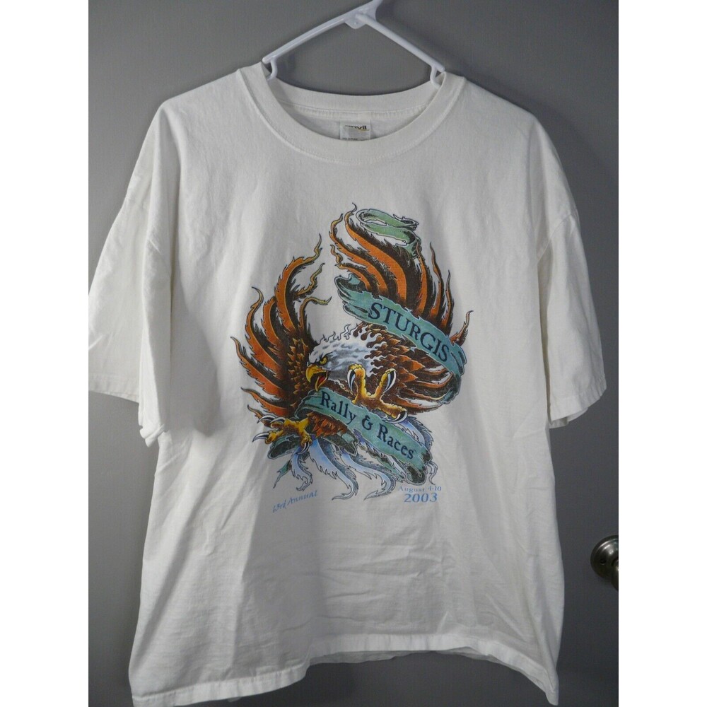 Vintage Sturgis 2003 Mens XL 63rd Annual Rally and Race Short Sleeve T-Shirt